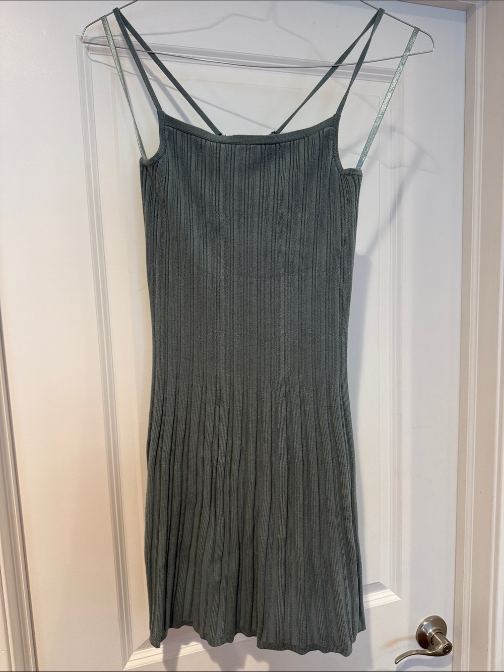 A&F Ribbed Knit Spaghetti Strap Dress